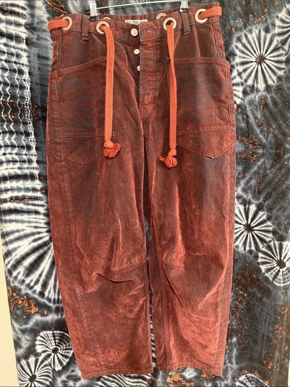 Free People Retired Flocked Moxie Jeans Chili 🌶️!!!!!!